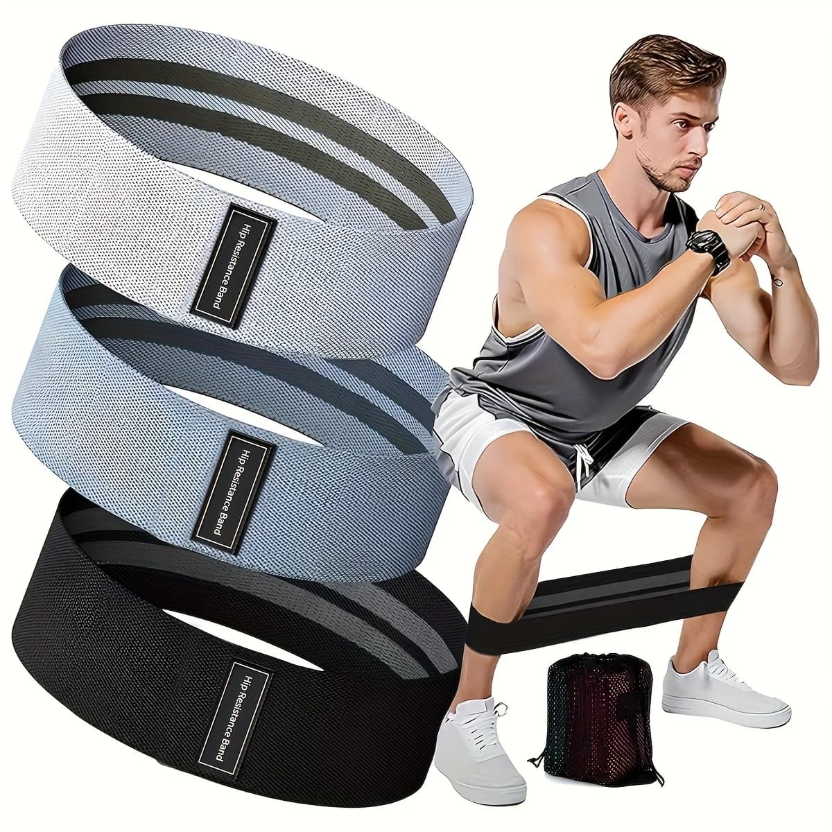 3 elastic bands of resistance for strength training for yoga, pilates, for legs and buttocks, urgent fitness for workouts at home, yoga, pilates