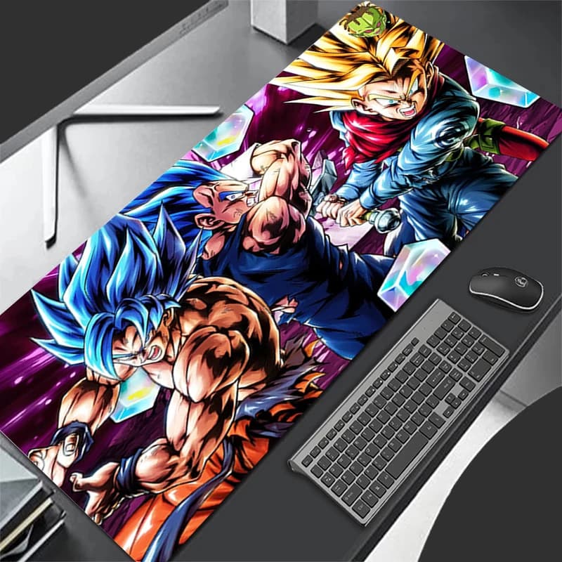 Tappetino per Mouse da Gaming Grande 90x40cm in Gomma PC Dragon Ball Z DBZ, Tappetino per Tastiera e Scrivania, Tappetino per Computer e Laptop