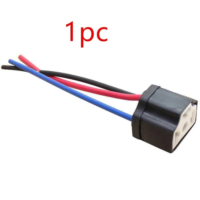 1 Pezzo Connettore Femmina in Ceramica a Tre Fori per Cablaggio Lampadina Faro Auto H4 9003