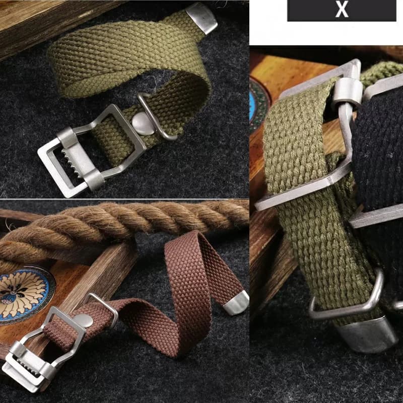 20mm 22mm 19mm 21mm High quality nylon canvas watch Band For Rolex Seiko Omega Tudor Men's Vintage Breathable Braid Fabric strap