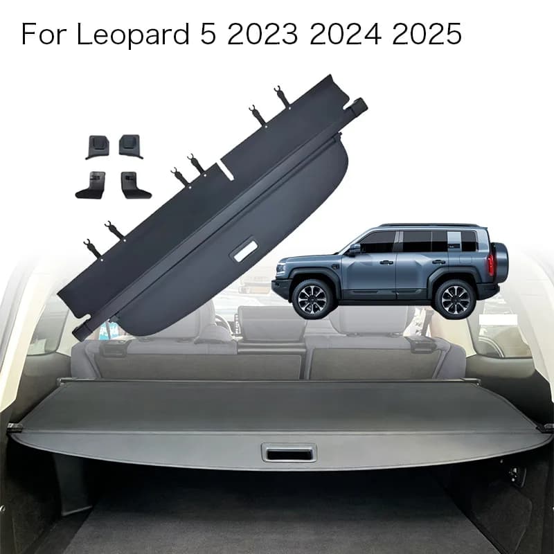 Telo Copribagagli Organizer per BYD Leopard 5, Divisorio Posteriore Auto, Protezione e Ombreggiatura per Vano Bagagli
