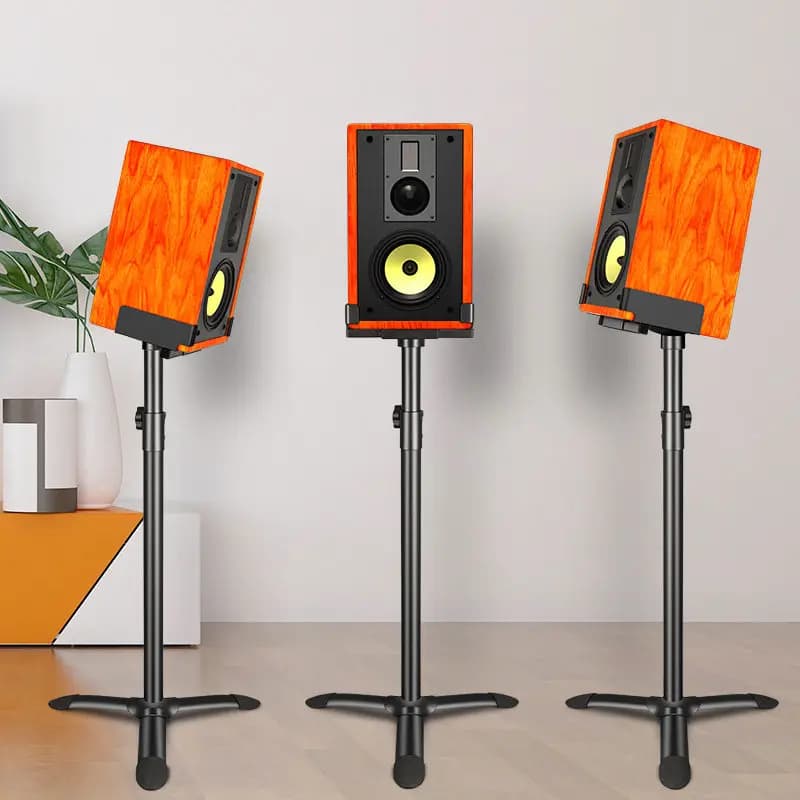 Professional Supports for Studio, Robust and Adjustable Monitors, for Studio Recording, Telescopic Rack for Monitoring and Storage