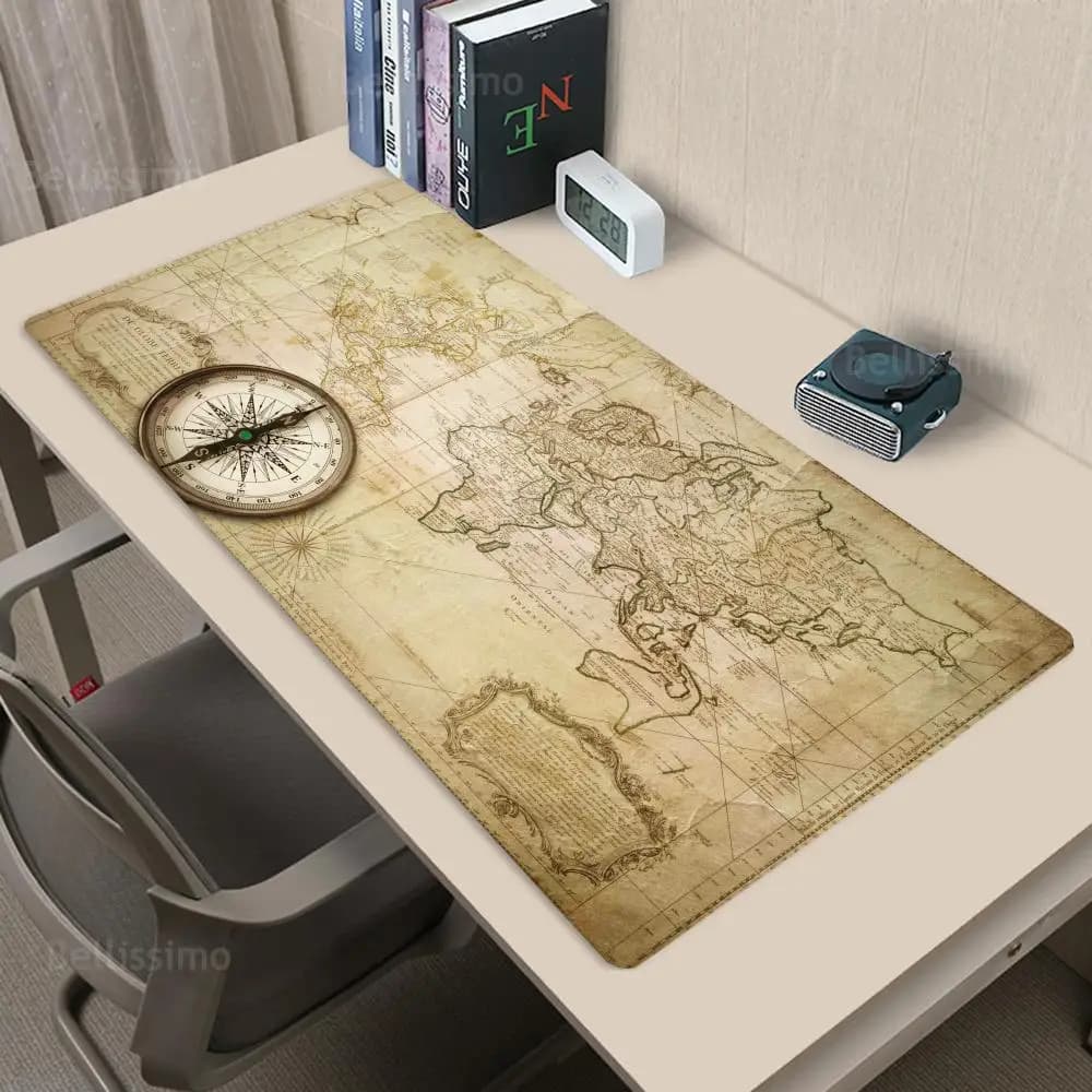 Old Map forniture per ufficio tappetino per Mouse in gomma accessori per l'installazione del Pc controllo dei Mouse per Laptop tappetino da scrivania kawaii 1200x600x4mm Pad per tastiera