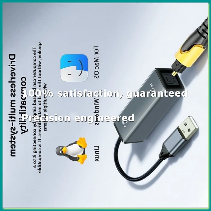 USB to Optical Audio Converter USB to SPDIF Adapter 24bit/96KHZ Audio Adapter for Connecting Laptop to Soundbar-A86Z