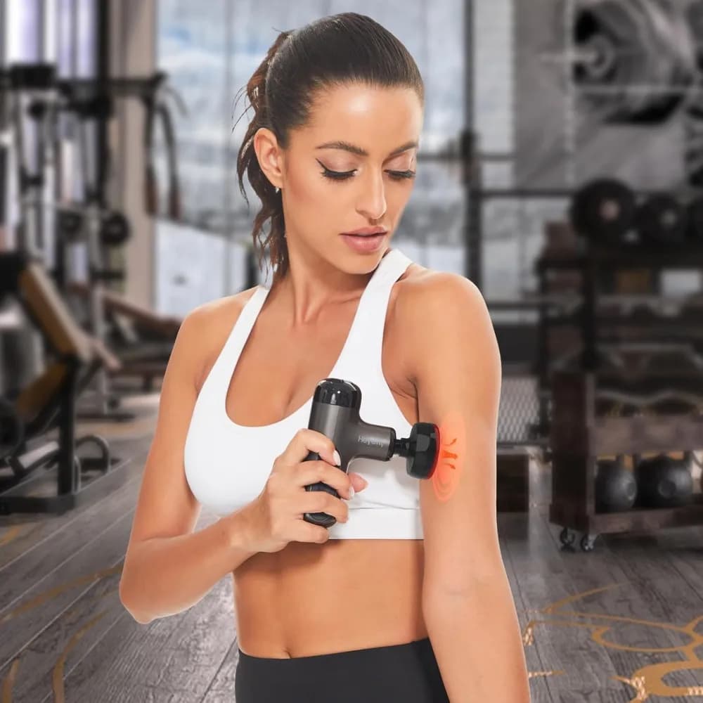 Mini Heat Massage Gun, Deep Fabric Massage Gun, Portable Percussion Muscle Massage