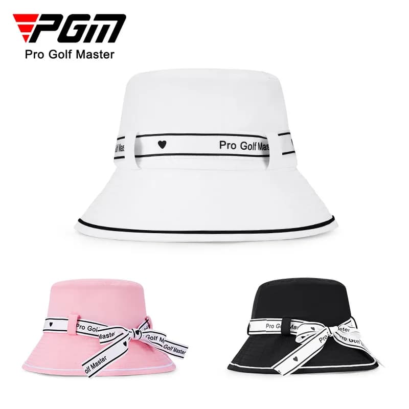 PGM Cappello da golf da donna con cinturino con fiocco Berretto da pescatore Protezione solare e protezione solare Design con fascia interna che assorbe il sudore MZ056