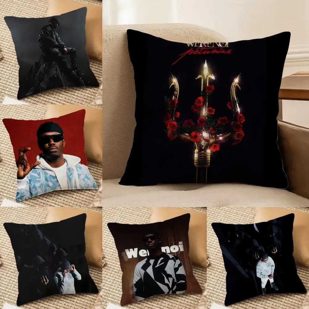W-Werenoi Album Cushion Cover Plush Fabric Soft Double-Sided Printed Sofa Home Decor Fine Winter Gift Pillow Case