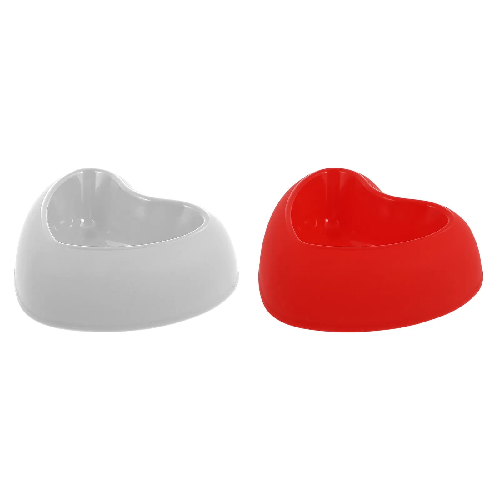 2Pcs Heart Shaped Pet Lick Bowl Slow Feeder for Dogs Cats Plastic Feeding Tool Encourages Mindful Eating Pet Food Water
