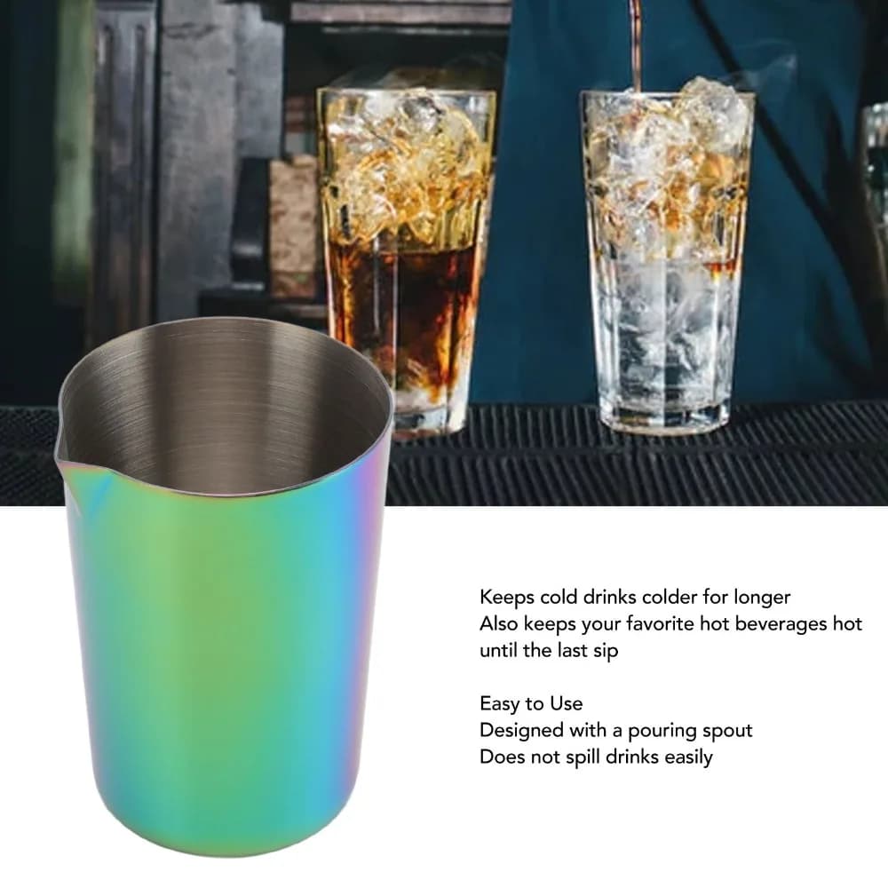 Professional Dishwasher Safe Bartending Cup Rust Proof Stainless Steel Bar Mixing Cup Colorful Cocktail Shaker Bar