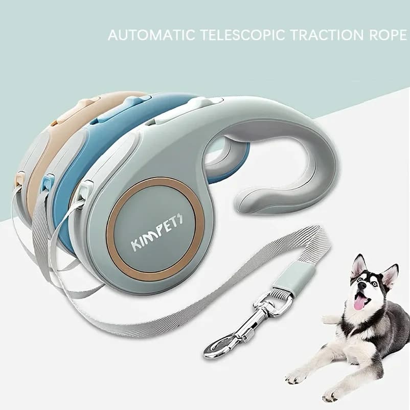 Nuovo guinzaglio telescopico automatico da 5 m per cani, adatto per uscite quotidiane di piccole e medie dimensioni e per guinzagli per cani