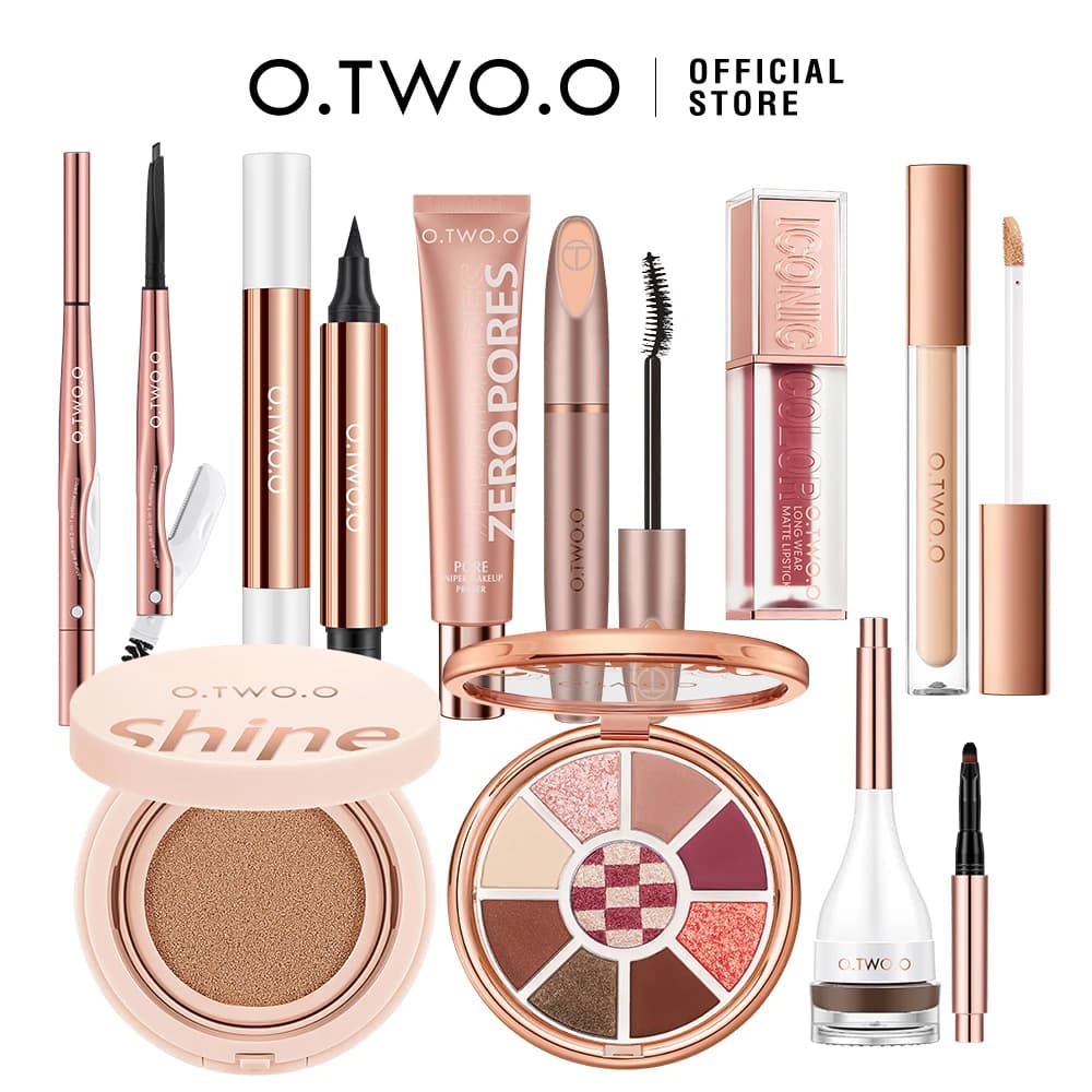 O.TWO.O. Complete Makeup Set Waterproof Eyeliner Background BB Cream Air Bearing Lipstick Primer for Face Set of Cosmetics
