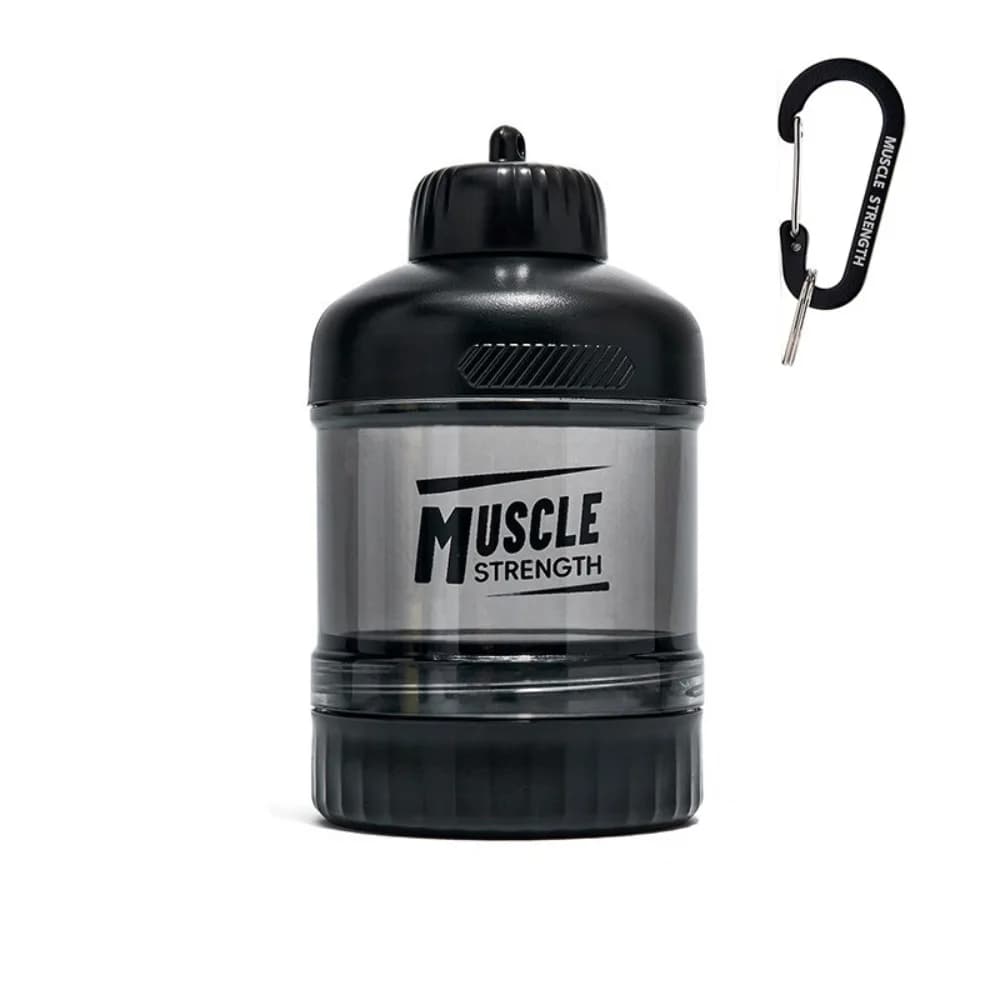 Box for portable plastic medicines with 1/2/3 layer powder protein box, with mountaineering buckle
