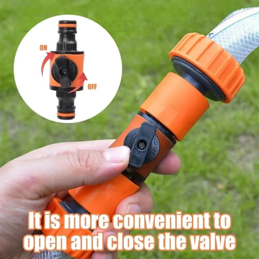 Adattatore per connessione rapida per tubo da giardino, valvola di intercettazione per rubinetto, connettore per irrigazione per rubinetti, pistole a spruzzo, sistemi di irrigazione
