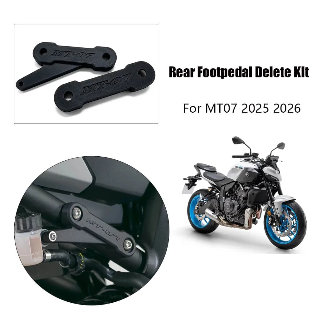 For Yamaha MT07 2025 2026 mt07Motorcycle Rear Footpedal Delete Kit Rear Passenger Peg Holes Cover Footrest Decoration