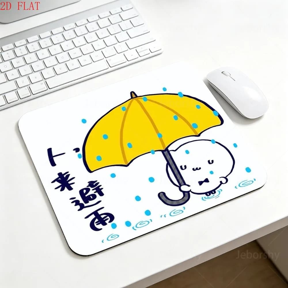 Kawaii Chibi Character Gaming Mouse Pad, Small Non-Slip Desk Mat for PC Laptop, Cute Japanese Style