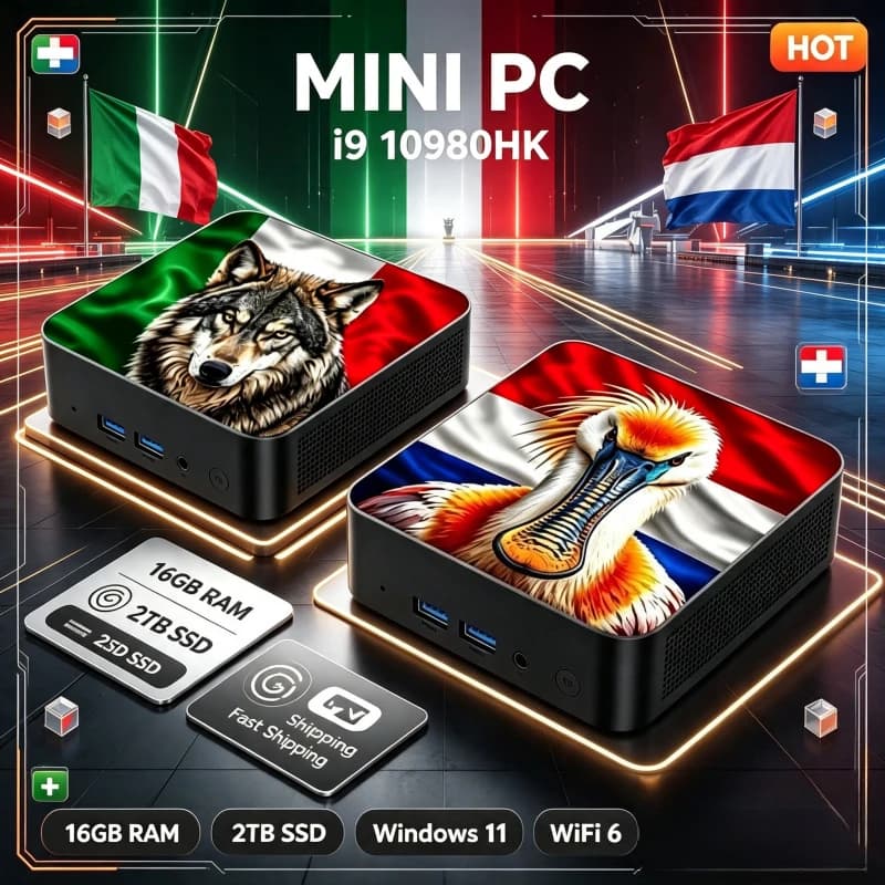 2026 Intel i9 10980HK Gaming Mini Desktop, Windows 11 Pro, 16GB RAM, 1TB SSD, Wi‑Fi 6 & Bluetooth 5.2, Space‑Saving PC.