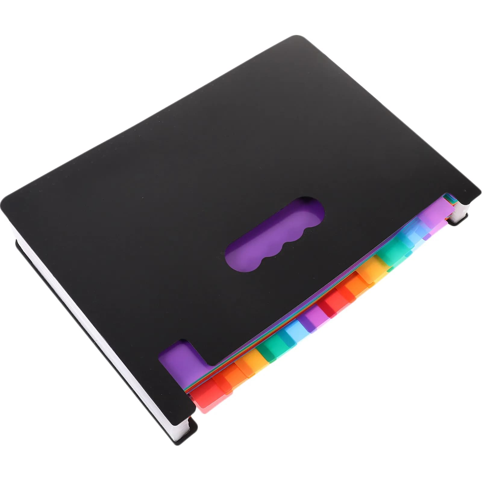Expanding Rainbow Accordion File Folder Thick PP Material Multi-Layer Document Organizer for Office Home Student Travel Receipts