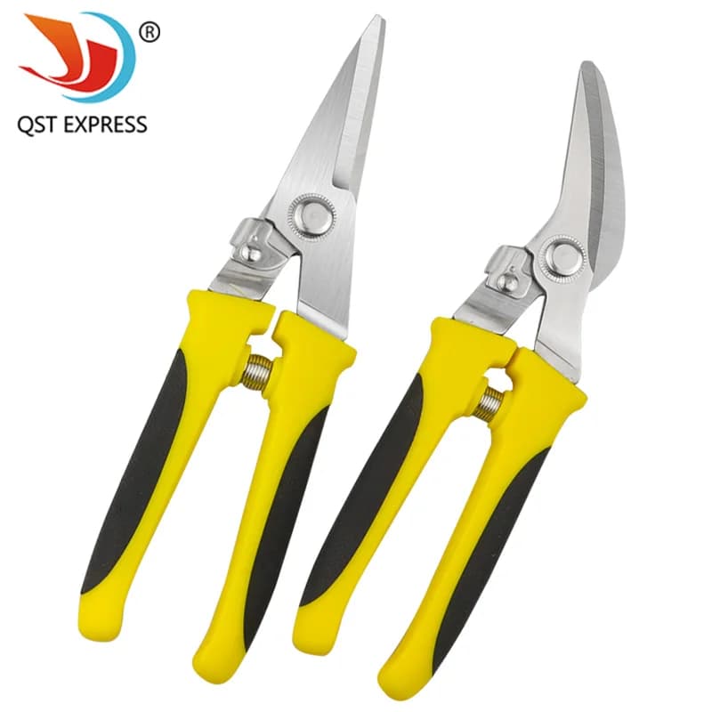 1 PC Industrial Iron Scissors Multipurpose Buckle Fiber Slot PVC Wire Scissors Electrician Garden Potting Shears