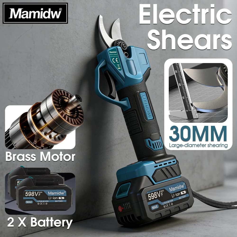 Battery‑Powered Pruning Shears, Sharp SK5 Blade, Electric Scissors for Fruit Trees and Garden , For Makita 18V Battery PIN