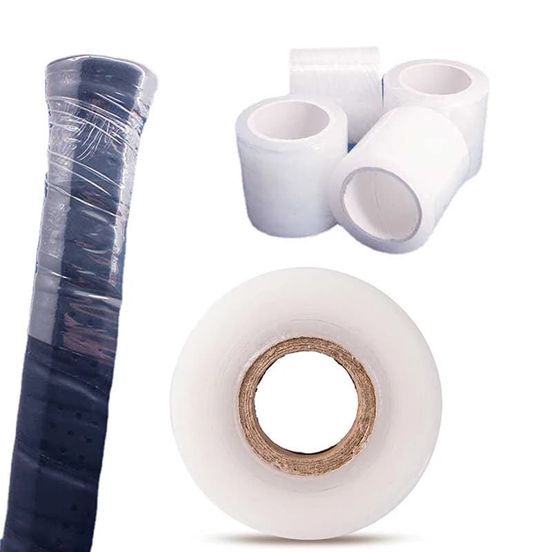 Nuovo Overgrip per Racchetta da Badminton Trasparente Antiaderente, Fascia Assorbente, Pellicola Protettiva per Impugnatura Racchette da Tennis