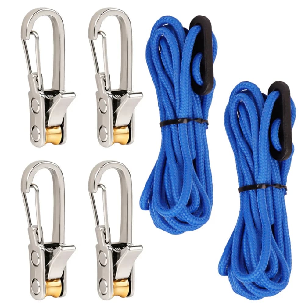 New Knot-Free Rope Tensioner Set Roller Easy Operation Paracord Adjusters Heavy-duty Quick Adjust Buckle for Camping Boating