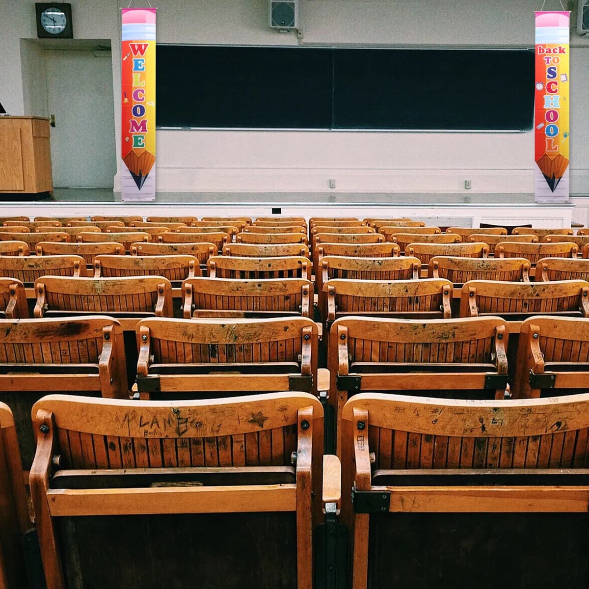 Decorazioni per Esterni: Striscione di Benvenuto per Scuola, Tenda Decorativa per Aula, Ghirlanda