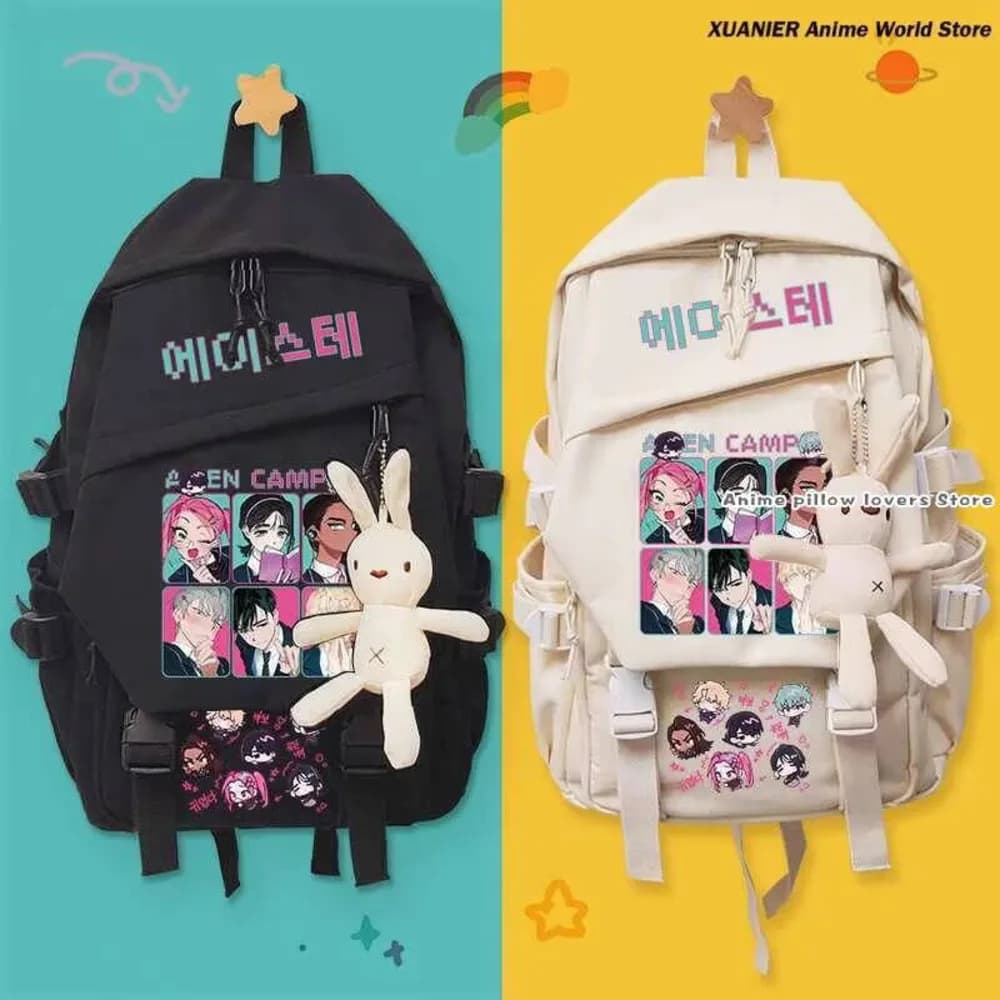 Game Alien Stage Ivan Till Mizi Theme Cartoon Backpack Casual Shoulder Bag High Capacity Gift for Students Cosplay