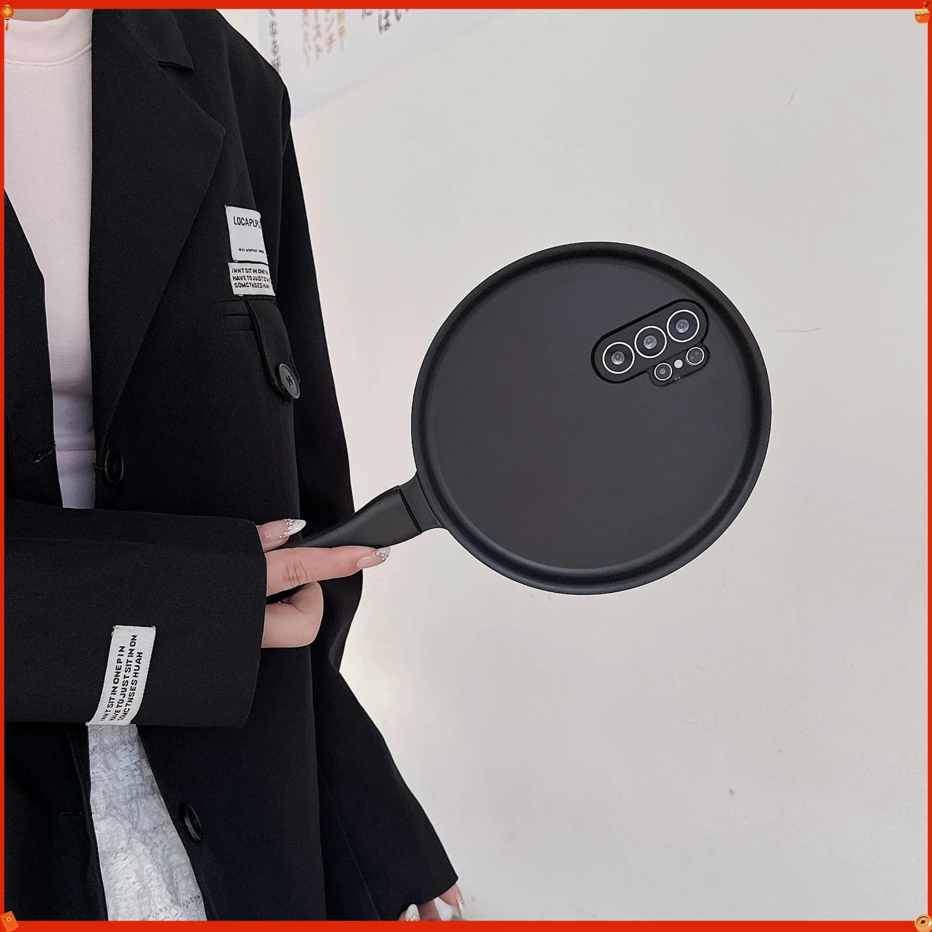 CHAOYIDIAN Divertente e Creativa Cover per Telefono a Forma di Padella Compatibile con Samsung S26 Ultra/S26/S26 Plus