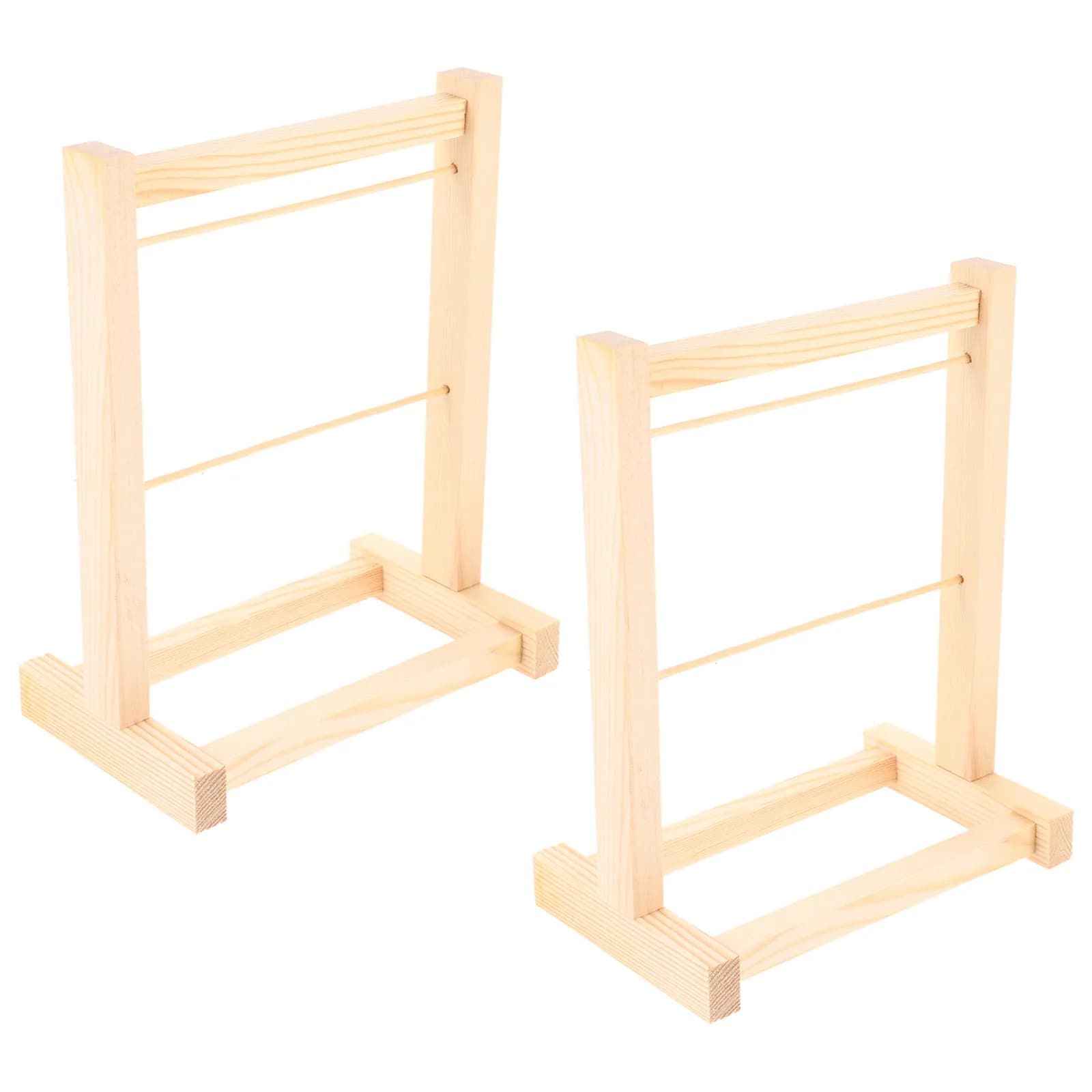 Small Wooden Clothes Organizer Rack Mini Miniature Wooden Hanger Shelf Clothes Storage Holder Display Stand Mini Hanger Shelf