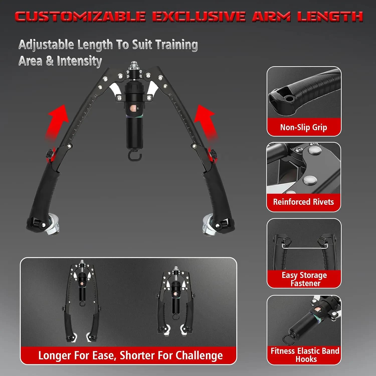 3 In 1 Hydraulic Twister Arm Trainer 22 To 440 Lbs Chest Workout Machine With Ab Roller Resistance Band Hooks Home Gym Strength Training For Men Women