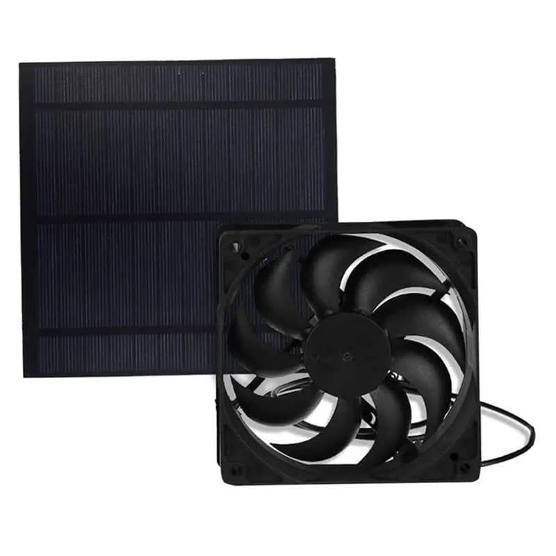 Ventilatore di scarico solare AA84 per tetto di serra, 6V 6W, impermeabile, mini ventilatore per casetta cani e pollaio, con pannello solare