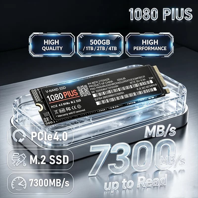 1080 Plus M.2 NVMe PCIe 4.0 internal SSD 500GB to 4TB up to 7300MBs solid state drive for laptop and desktop PC Original