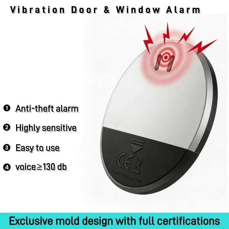 Allarme da Viaggio per Porte e Finestre, Sensore Antifurto Portatile e Sottile per Hotel, Motel, Casa, Appartamento, Allarme Antifurto da Viaggio