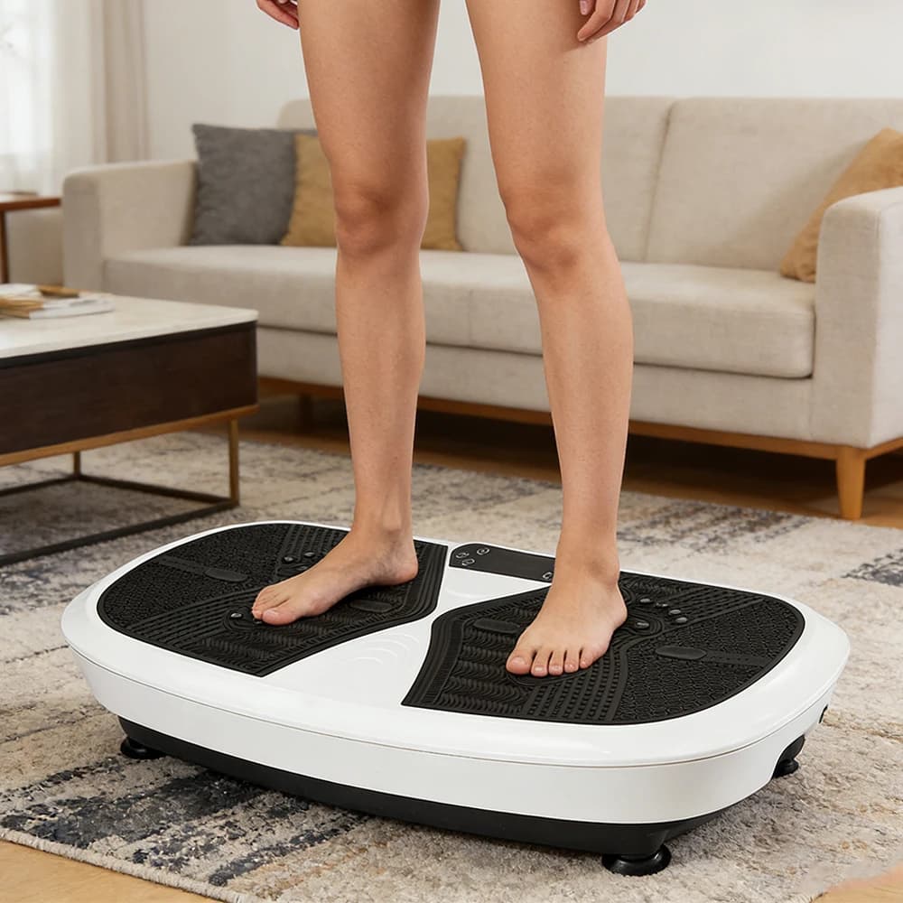 ABS Vibration Plate Equipped with Resistance Bands LED Display 150KG Max Load