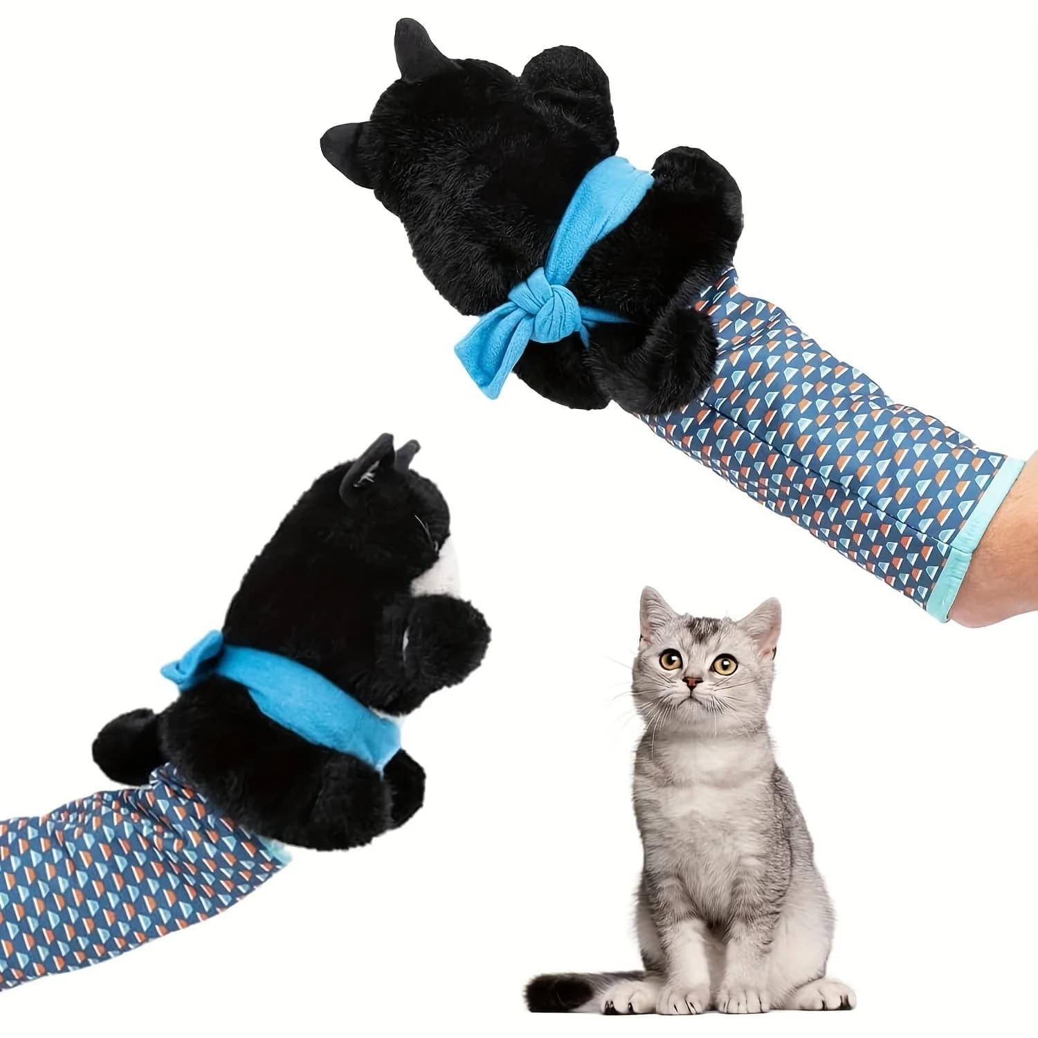 Giocattolo interattivo per burattini da wrestling per gatti con arti posizionabili, animale di peluche per giochi al coperto, giocattoli per gatti durevoli e sicuri, giocattolo per cani