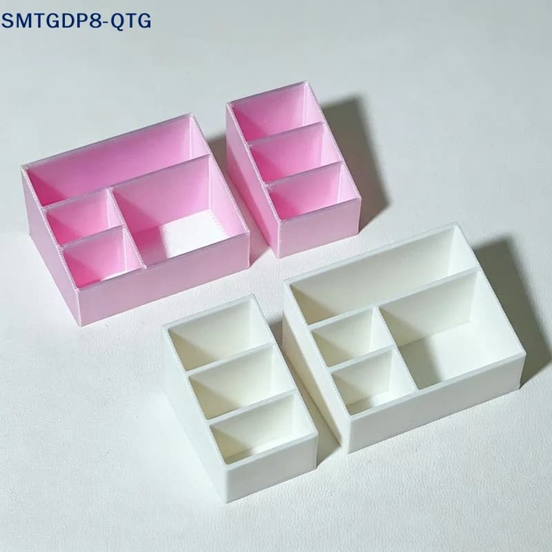 NEW Miniature Plastic Divided Makeup Storage Box Ornament 1/12 Dollhouse Scene Decor Model Toy Mini Layout Photo Shooting Props