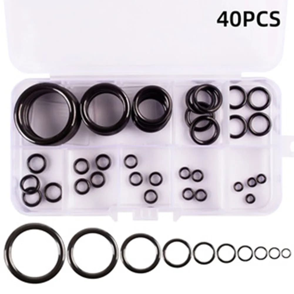 Fishing Rod Ceramic Guide Ring Set 40pcs Includes Sizes From 5# To 30# For Accurate Rod Eye Restoration And Line Protection