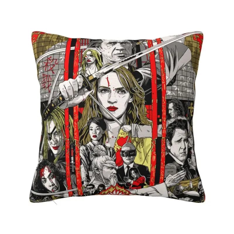Quentin Tarantino Movie Art 45x45 cm Kill Bill Pulp Fiction Velvet Cute cushion for sofa Home decor