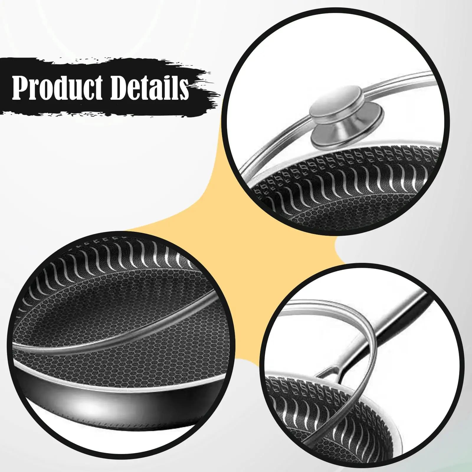 Padella Antiaderente Facile da Pulire, Utensile da Cucina Rotondo Versatile, Padella per Omelette, Pentola per Hotel, Appartamenti, Buffet, Uso Domestico
