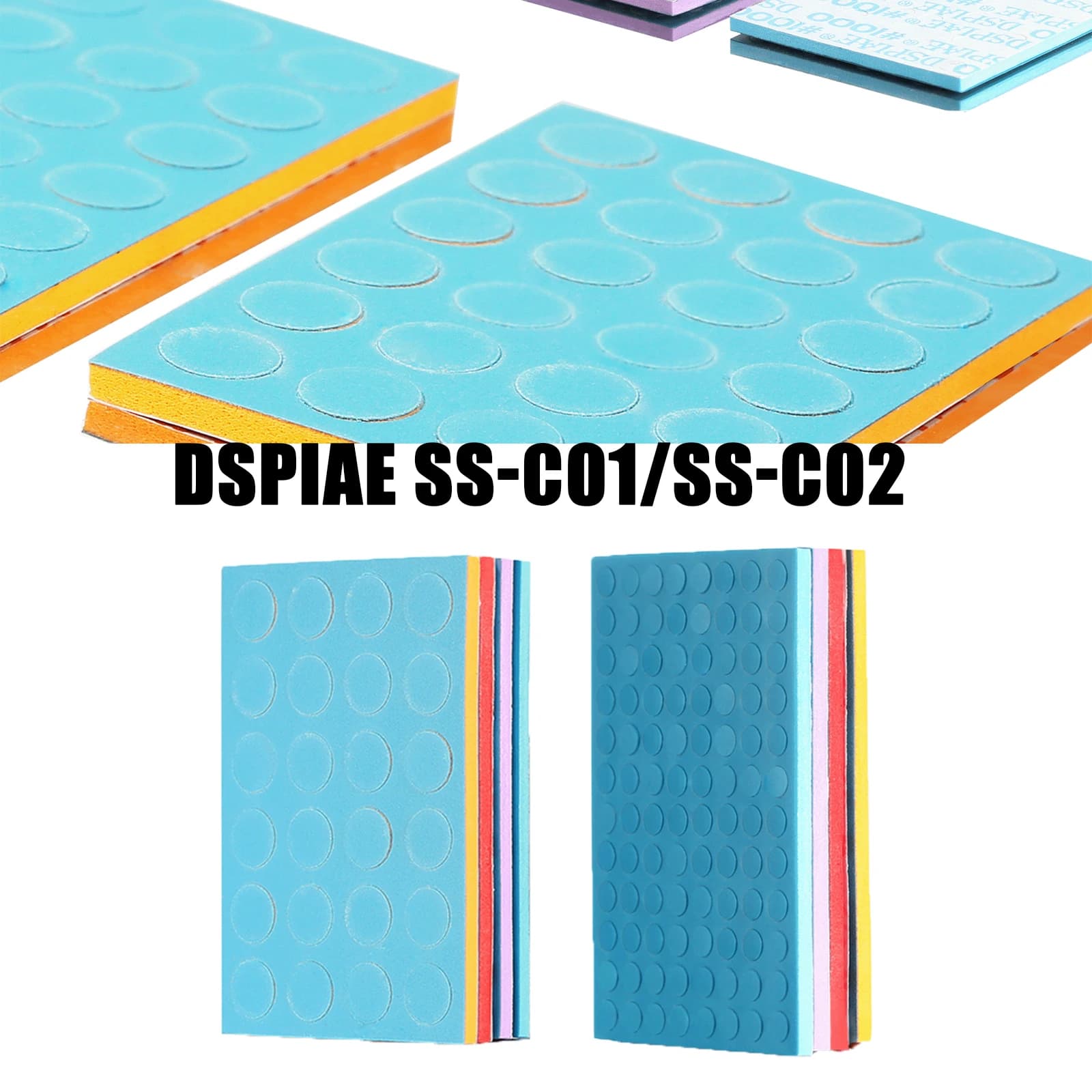 DSPIAE SS-C01 SS-C02 Spugna autoadesiva Disco abrasivo Spugna Carta vetrata Doppio lato Modello abrasivo Strumenti Spugna lucidante
