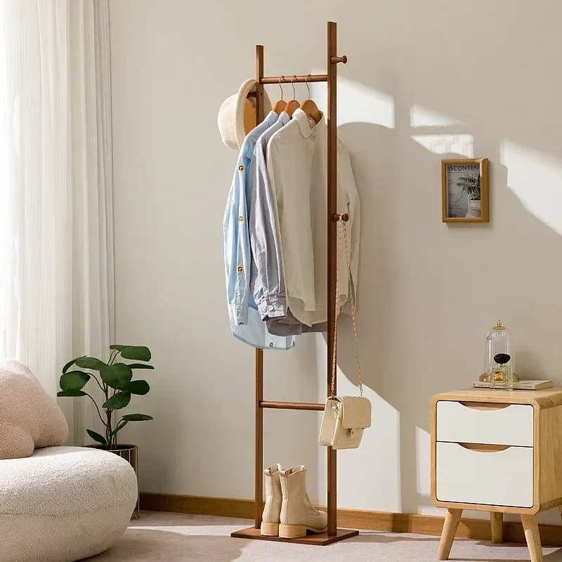 Minimalist Simple coat rack Hanging hanger Floor to ceiling Living room Bedroom Children's hanger Creative clothes rack Hat rack