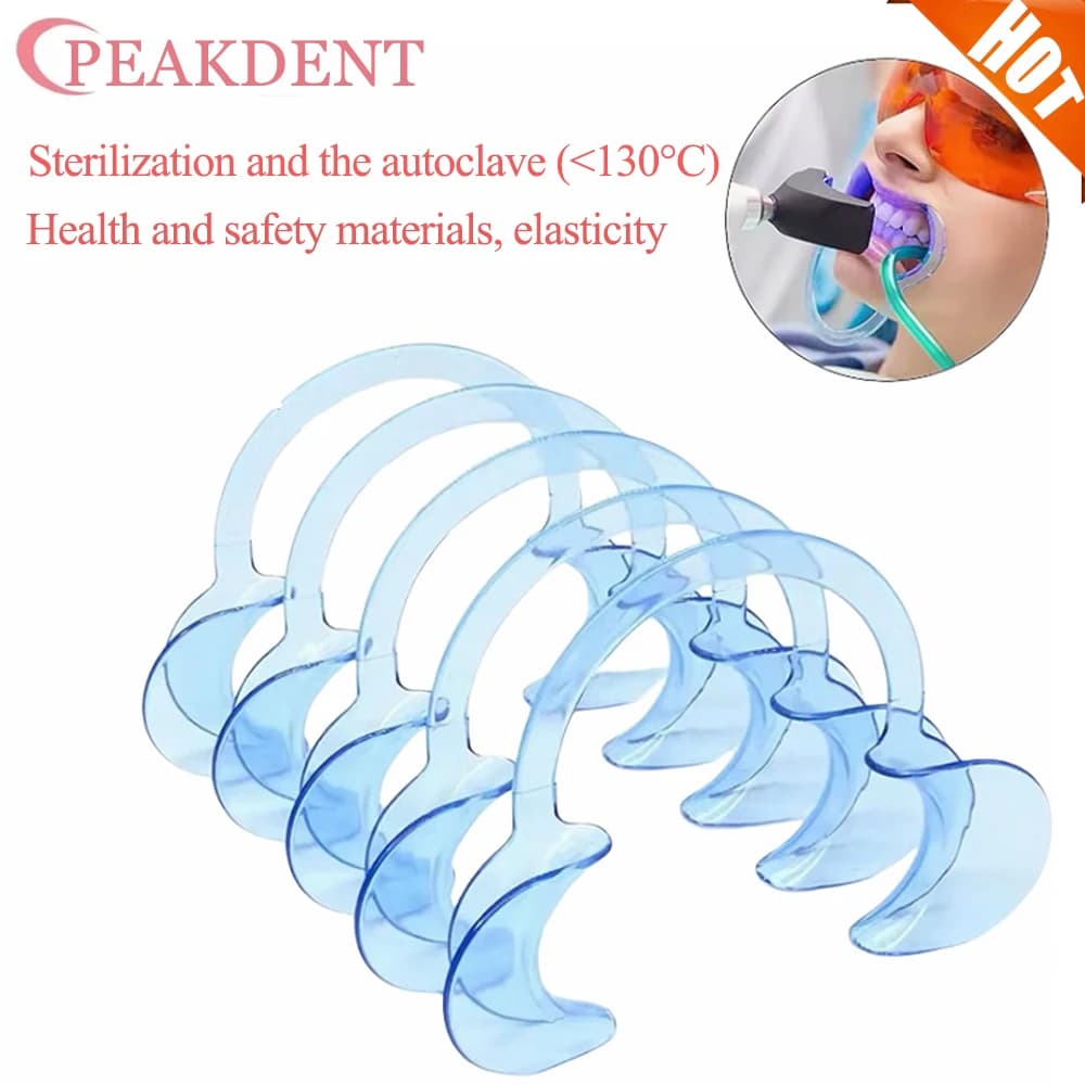 10 Pz C-Form Autoclavable Divator Glove Tooth Whitening Open Mouth Spreader Lip Shape Open Dentist Orthodontic Tool