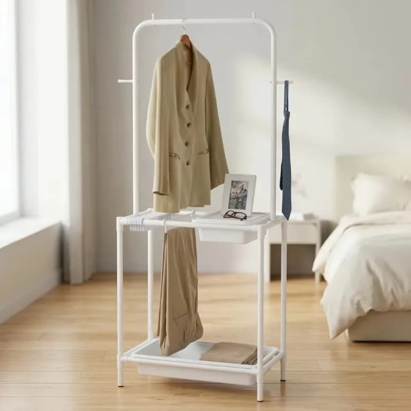 OEM Hanging Pants Rack Hanger Modern Home Storage Laundry Storage Home Furniture Manufacturer with Trash Can