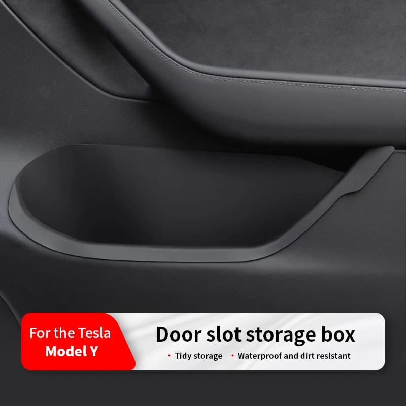 Scatola portaoggetti per porta fodera protettiva per tasca laterale per Tesla Model Y 3 Highland 2024 maniglia per porta coperchio per cestino Organizer per vassoio per Console centrale