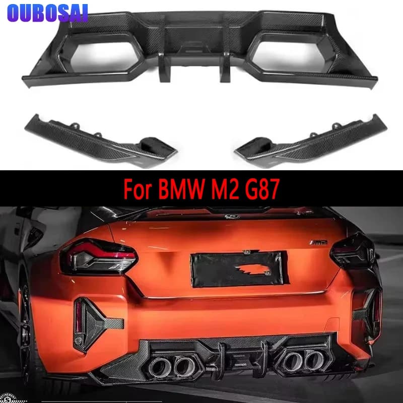Per BMW M2 G87 Fibra di carbonio a secco Auto Paraurti posteriore Diffusore Splitter posteriori Spoiler Labbro posteriore Kit corpo di aggiornamento