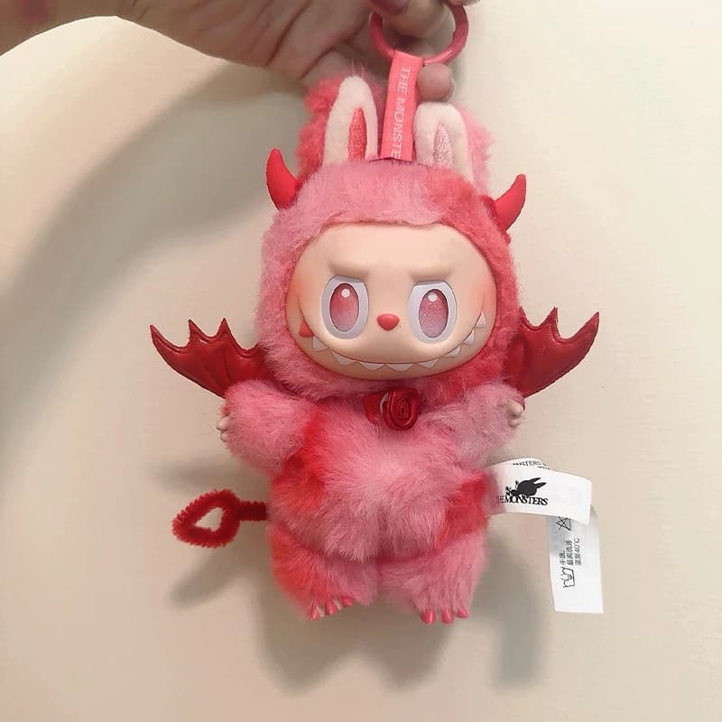 Accessorio per vestiti Labubu Ali rosse Vestiti per bambole Abito rosso Set carino Ali che cambiano fai da te con cerchi per capelli Regali Decorazione di moda