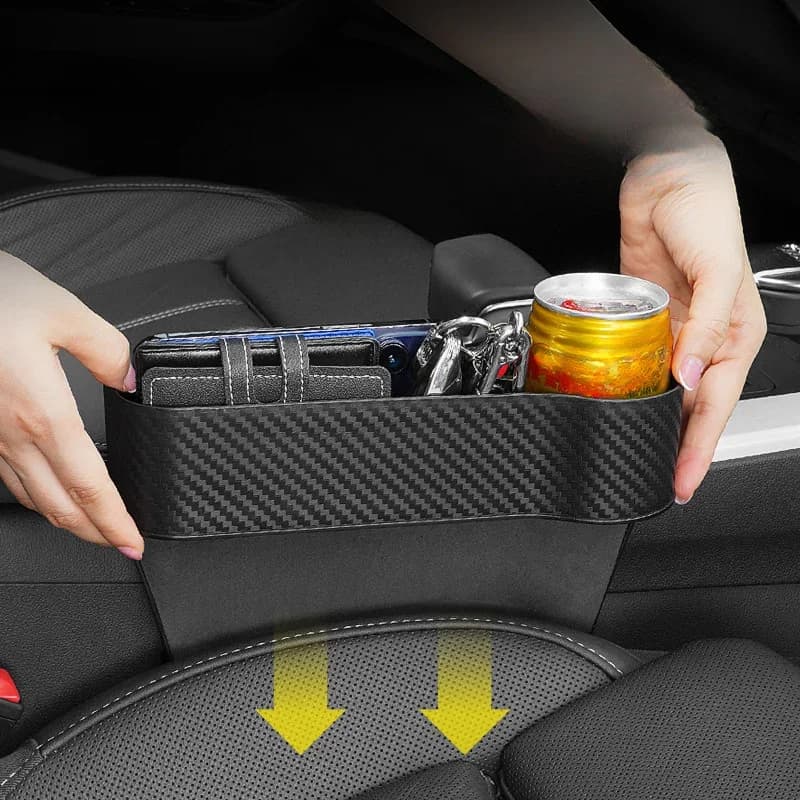Scatola portaoggetti per spazi vuoti per seggiolini auto, riempitivo per spazi vuoti per seggiolini auto, scatola portaoggetti multifunzionale per articoli vari per auto, accessori interni auto