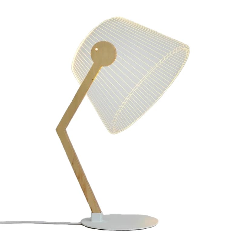 Lampada da scrivania decorativa, luce notturna 3D con atmosfera tridimensionale, 2 colori