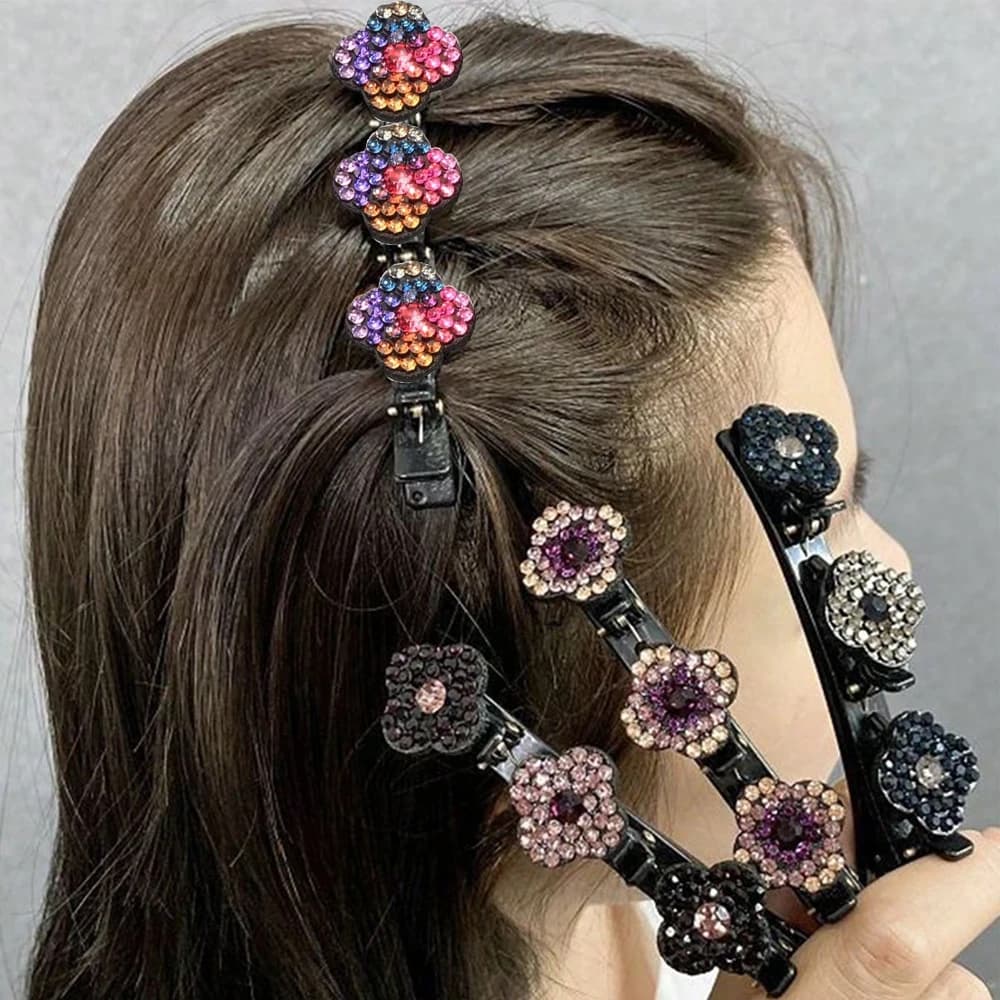 Fermacapelli a doppio strato intrecciato, fermacapelli per donne e ragazze, fermacapelli alla moda coreana, fascia per capelli, accessorio per styling facile