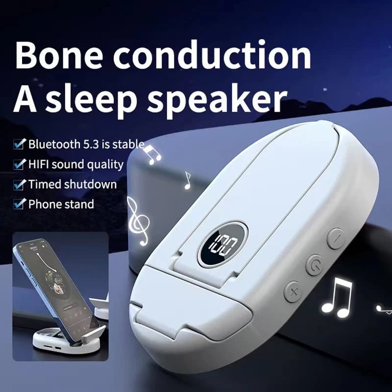 Pocket Bluetooth Speaker Under Pillow Bone Conduction Sound Box Rechargeable Wireless Music Player Improve Sleep Timed off